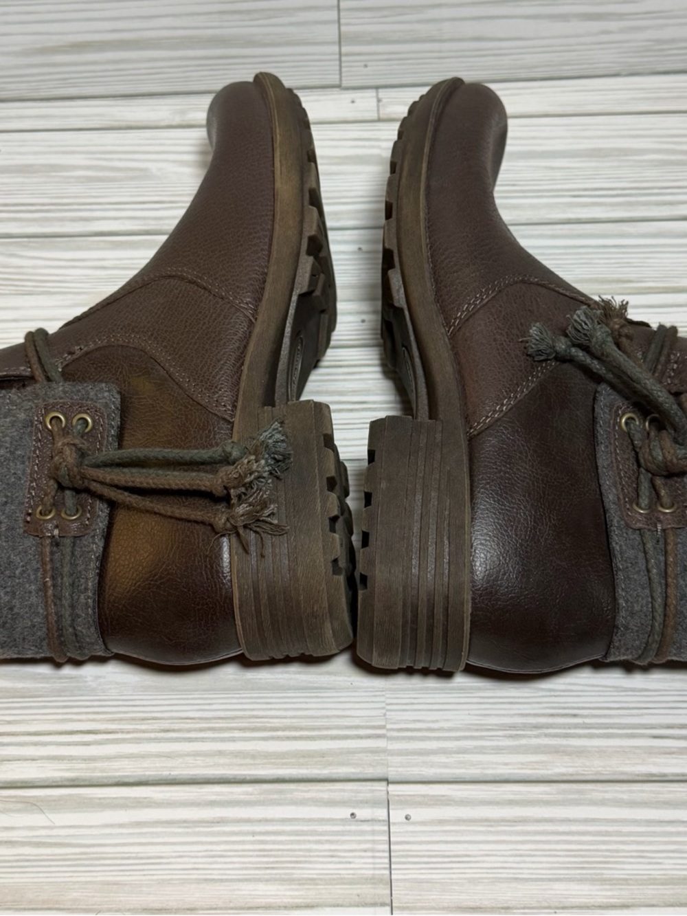 Earth Origins Priya Ankle Boots Womens 9M Brown Leather Comfort Side Zip - Picture 5 of 11